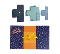 Christmas Countdown Empty Boxes - Seasonal Ornament Calendar for Holiday, 24 Day Paper Gift Containers with Sturdy Folding Design, Festive Storage for Winter Celebration College Students 12 Inches