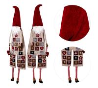 Christmas Countdown Gnome Doll Calendario dell'Avvento Decorazione da appendere