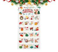 Christmas Countdown Reusable Fillable Bags Candy With Numbers | 24-Day Christmas Countdown For Holiday Halloween Party DIY Chocolate Women Adult Teen Candy