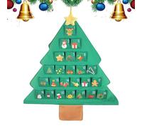 Christmas Countdown - Tree Shape Hangable Fabric Wall Decor with Pockets