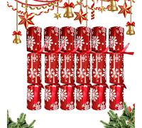 Christmas Crackers, XiXiRan 6pcs Cracker di Natale, Cracker di Capodanno, Biscotti di Natale, Scatola di Caramelle di Natale, Christmas Crackers con Sorpresa, Giocattoli e Battute Non Si Ripetono