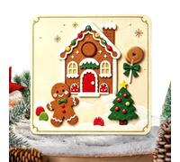 Christmas Craft Kits - Gingerbread House Design Felt Sticker Art Set
