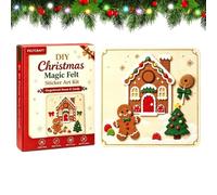 Christmas Crafts | Gingerbread House Design Felt Sticker Party Activity