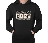 Christmas Crew Making Memories Together Alberi Stelle Natale Felpa con cappuccio, Nero , XXL