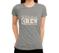Christmas Crew Making Memories Together Alberi Stelle Natale Maglietta da donna, grigio., XL