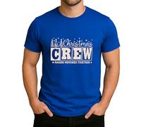 Christmas Crew Making Memories Together Alberi Stelle Natale - Maglietta da uomo, Blu, XXL