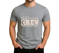 Christmas Crew Making Memories Together Alberi Stelle Natale - Maglietta da uomo, grigio., XL
