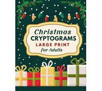 Christmas Cryptograms Puzzle Book for Adults Festive Br - Paperback NUOVO...