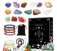 Christmas Crystal Countdown Calendar - 24-Day Jewelry Bracelet Gift Set | Sparkling Crystal Decor Toy with Daily Surprise Gems | for Kids, Teens, Adults, Boys, Girls, and Family Holiday Fun at Home or
