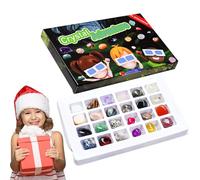 Christmas Crystal Countdown,Calendari Countdown In Pietra Cristallina - 24 Giorni Decorazione Regalo per Tutta la Famiglia Bambini e Adulti