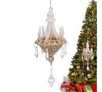 Christmas Crystal Crystal Form Ornamenti - 20 cm Decorazione sustiziale, frammento luminoso scintillante, souvenir stagionale | invernali per le vacanze porta della fattoria Dormier Decorati