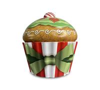 Christmas Cupcake Swirl - Barattolo di latta natalizio, contenitore per biscotti, scatola di latta, a norma alimentare, capacità 1,5 l, dimensioni (diametro x altezza) 18 x 20 cm
