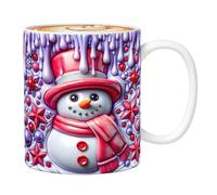 Christmas Cups,350 ml Christmas Ceramic Coffee Drinking Mug - Ice Milk Cups, Christmas Tableware Cup for Home, School, Dormitory