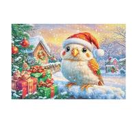 Christmas Cute Bird Puzzle 1000 Pezzi Idea Regalo Compleanno Originale Avian Gift Snow Rompicapo Premium Rilassamento E Divertimento Regalo Per Tutti 1000 PCS