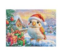 Christmas Cute Bird Puzzle 500 Pezzi Per Famiglia E Amici Avian Gift Snow Rompicapo Relax Pressione Ridotta Giochi Da Tavolo Per Serate in Compagnia Regalo Natale 2025 500 PCS