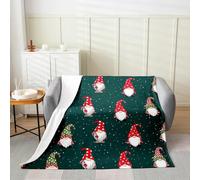 Christmas Cute Xmas Gnomes Coperta da Tiro Coperta Multiuso Soffice Plaid per Uomini Donne Adulti 125x150cm