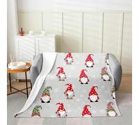 Christmas Cute Xmas Gnomes Coperta da Viaggio Coperta Multiuso Peluche Coperte per Campeggio Letto Viaggi 125x150cm