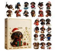 Christmas Dachshund - 24 Days 2026 Decor Set