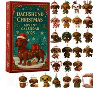 Christmas Dachshund Advent Calendar 2025,2D Flat Countdown Calendar Best L7H6