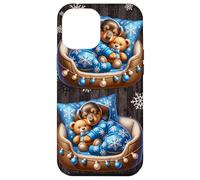 Christmas Dachshund Snowflake Dog Pajamas Aesthetic Winter Custodia per iPhone 12 Pro Max