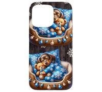 Christmas Dachshund Snowflake Dog Pajamas Aesthetic Winter Custodia per iPhone 15 Pro Max