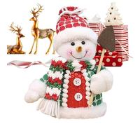Christmas Decoration - Cartoon Holiday Doll Santa Claus, Snowman, Elk Design, Soft Decorative Figure with Festive Style for Teens, Kids, Bedroom, Living Room, Home, Car, Shelf, Bedside, Mantle