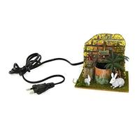 CHRISTMAS DECORATION Scenario Presepe Fontana con Conigli/Anatre con Pompa Ricircolo Acqua Natale Decorazione