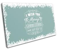 Christmas Decoration Wall Canvas ART Print XMAS Picture Gift 20 Blue Christmas