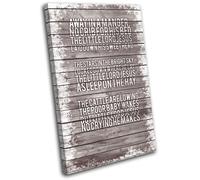 Christmas Decoration Wall Canvas ART Print XMAS Picture Gift Wood 23 Brown Chris