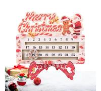 Christmas Decorations Countdown - 25 Days Wooden Santa Display Stand