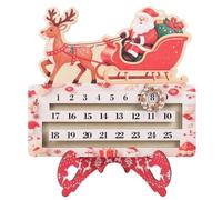 Christmas Decorations Countdown - 25 Days Wooden Santa Display Stand