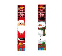 Christmas Decorations Outdoor Yard Door Banner Carino Red White Santa Snowman Front Porch Sign Hanging Merry Christmas Decorations for Home Man Betttable Appendere (B, taglia unica)