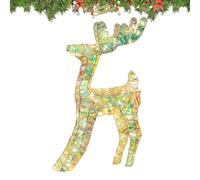 Christmas Deer Decor | 18x7x35cm Festive 2D Acrylic Light - Easy To Install Outdoor Lighted Deer Family Seasonal Décor,for Holiday Tradition Celebration Cheer Family Party Festival Fun