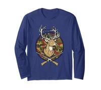 Christmas Deer Hunter Apparel Men Camo Hunting Holiday Gif Maglia a Manica