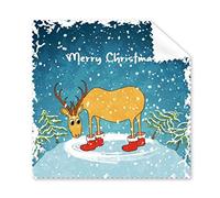 Christmas Deer Merry Christmas festival illustrazione modello occhiali panno di pulizia del pulitore dello schermo 5PCS