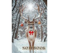 Christmas Deer Notebook: Cute Winter Journal or Diary, 120 Lined Pages