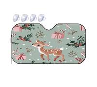 Christmas Deer,Xmas Auto Parasole Universale Parasole Parabrezza Protezione UV Auto Parasoles per Camion SUV Furgoni 70x130cm