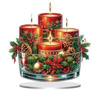 Christmas Diamond Painting Kits for Adults- Christmas DIY Diamond Painting Tabletop Ornaments Kit Desktop Ornament for Crafts Home Desk Decoration Gift