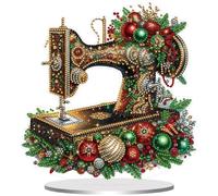 Christmas Diamond Painting Kits for Adults- Christmas DIY Diamond Painting Tabletop Ornaments Kit Desktop Ornament for Crafts Home Desk Decoration Gift