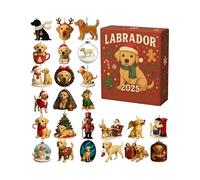 Christmas Dog 2025-24 Day Countdown Ornament | 2D acrilico Holiday Decoration For Home Tree, Car Mirror Wall Window Door, Gift For Kids Adults Seasonal Display Vacation Party