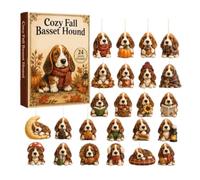 Christmas Dog Christmas Countdown Puppy Holiday Ornaments | Fall Countdown Christmas Tree Charm 26 x 18 x 3 cm, per Home Bedroom Office Shelf Desk Window Party Women Men