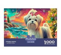 Christmas Dog Puzzle Della Galleria D'Arte - 1000 Pezzi Con Immagini Che Ispirano E Meravigliano - Il Regalo Di Festa Che Piace A Tutti 52x38cm/1000pcs