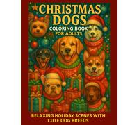 Christmas Dogs Coloring Book for Adults: Relaxing Holiday Scenes with Cute Dog Breeds: Dog Christmas Coloring Book for Adults - Cute Puppies, Winter Holiday Scenes, Relaxation & Stress Relief