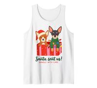 Christmas Dogs Santa Sent Us Puppy Lover Holiday Xmas Canotta