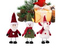 Christmas Doll Decor - Santa Claus Snowman Elk Telescopic Figurine | Holiday Festival Doll For Shelf Mantle Living Room, Bookshelf Nightstand Kids Girls Boys Collectors Home Classroom Decoration