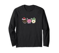 Christmas Donut Trio Babbo Natale Divertente Elfo e Renna Maglia a Manica