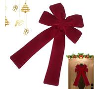Christmas Door Bows, 21inch Velvet Red Large Decorations Bows