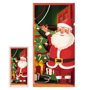 Christmas Door Cover, Christmas Door Decorations, Seasonal Outdoor Decor, Funny Door Cover for Holiday Celebrations, Outdoor Parties and Events 80x150cm/32x59