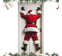 Christmas Door Cover - Santa Claus Door Banner, Seasonal Winter Holiday Santa Claus Background, Santas Clauss Photo Booth | Christmas Doors Wrap For Indoor Outdoor Home Kitchen Party Porch