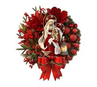 Christmas Door Wreath - Festive Seasonal Home Decorations,Winter Wreaths for Front Door,for Outdoor Window Wall Gatherings Outside Indoor Wedding Porch